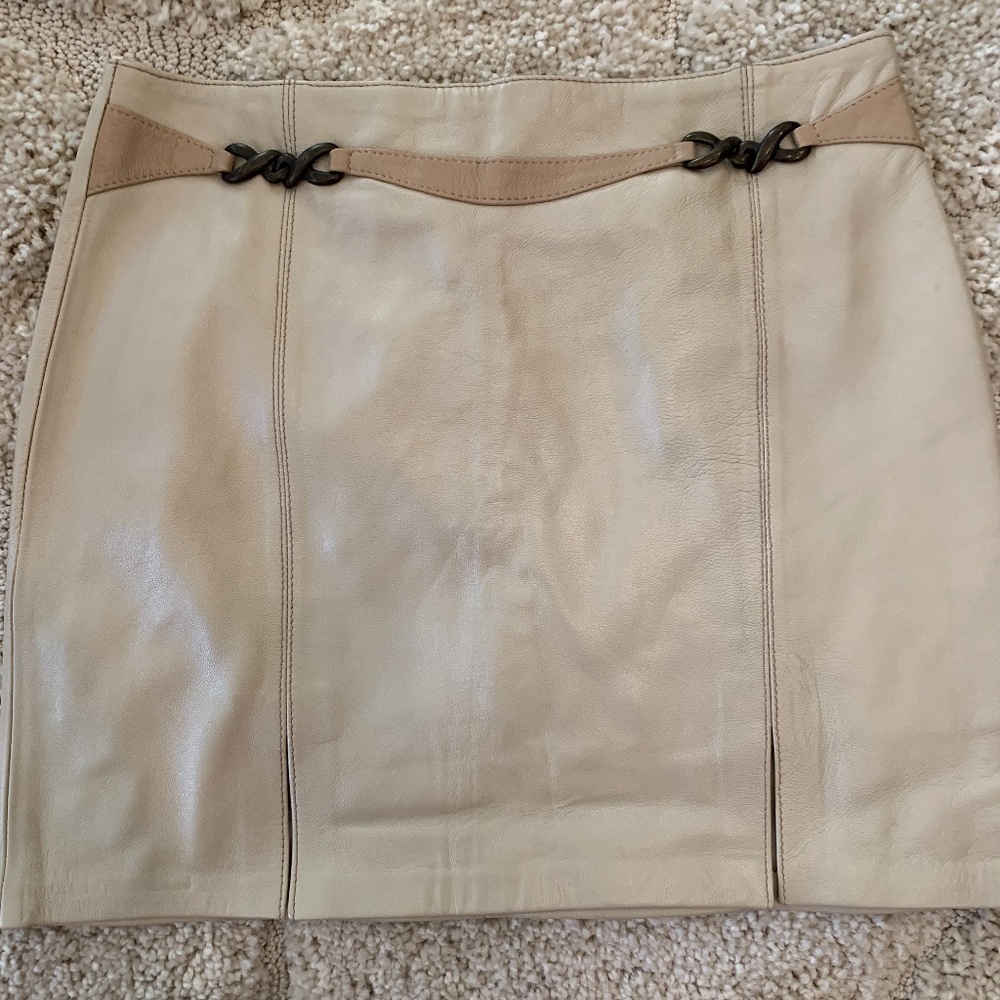 Genuine Leather Mini Skirt
